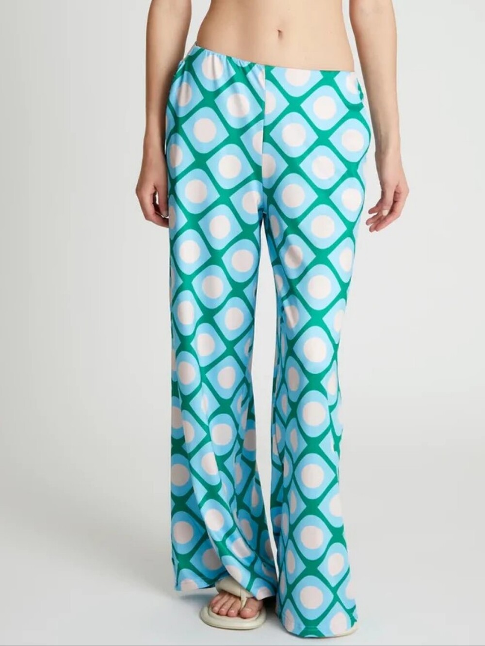 NWT Compania Fantastica Retro One Piece Swimsuit Wide Leg Pants Set Small - Picture 9 of 14